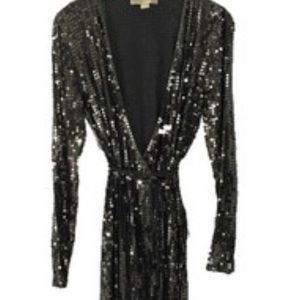 MICHAEL Michael Kors sequin wrap dress
